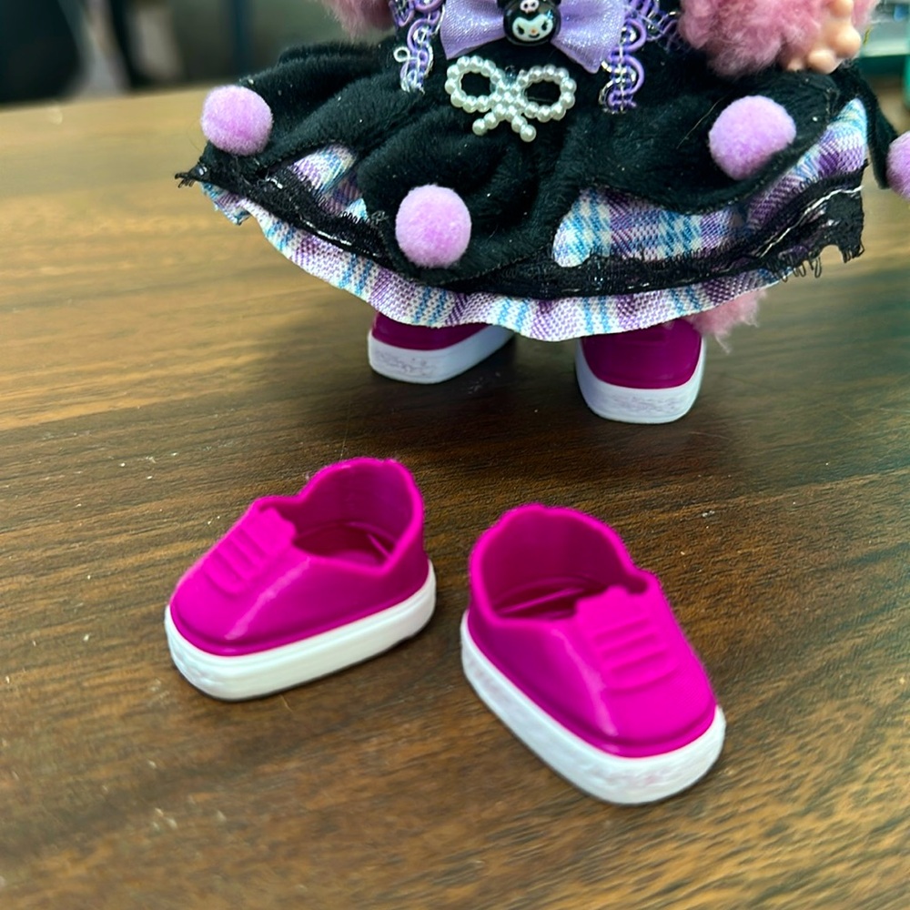 Labubu 3D printed purple shoes - 1 pair